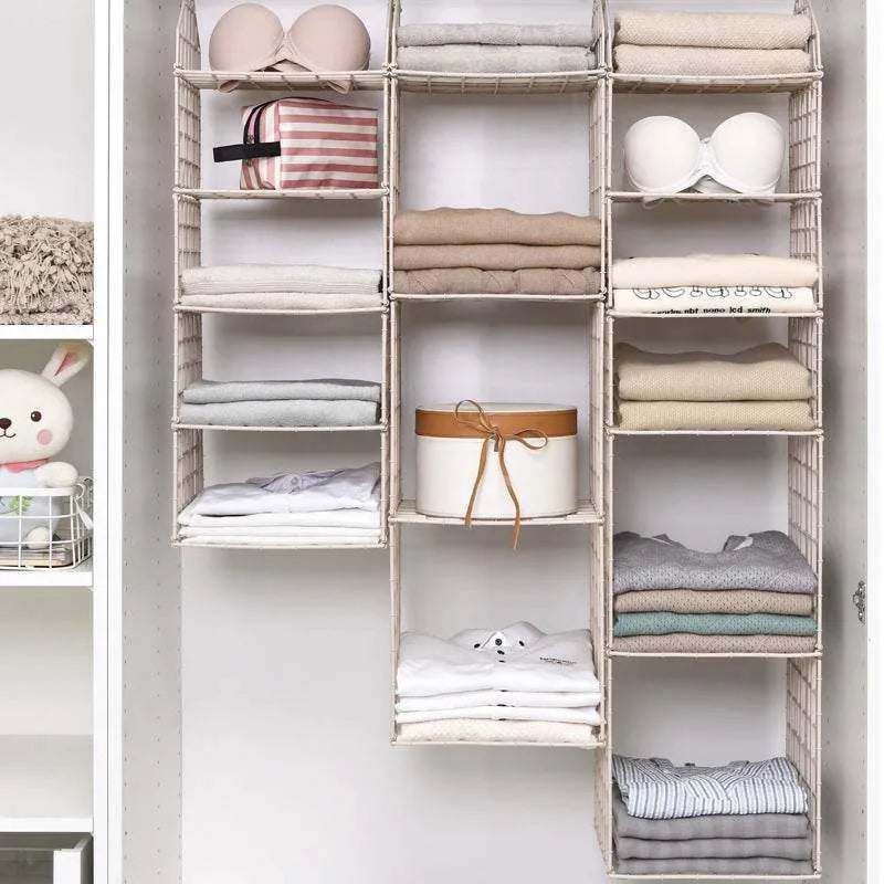 Foldable Clothes Storage Rack - Space-saving Combination Hanging Storage Solutions - Mel Store
