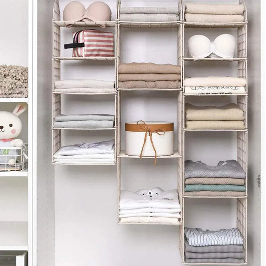 Foldable Clothes Storage Rack - Space-saving Combination Hanging Storage Solutions - Mel Store