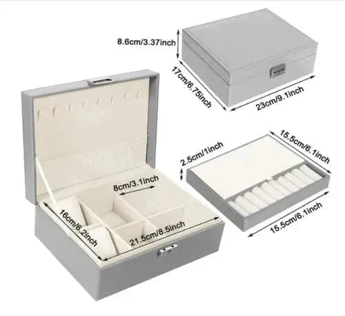 Grey Jewellery Box Organizer - Mel Store