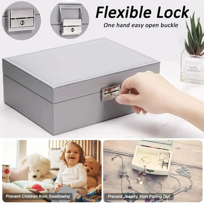 Grey Jewellery Box Organizer - Mel Store
