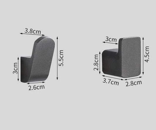 Gun Gray Space Aluminium Hook - Thickened Design for Durability - Mel Store