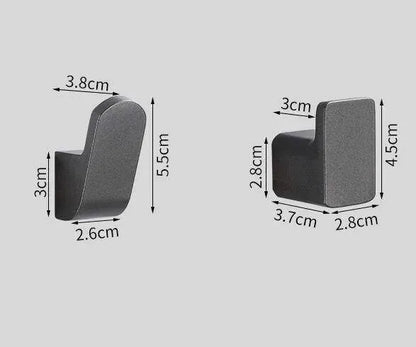 Gun Gray Space Aluminium Hook - Thickened Design for Durability - Mel Store