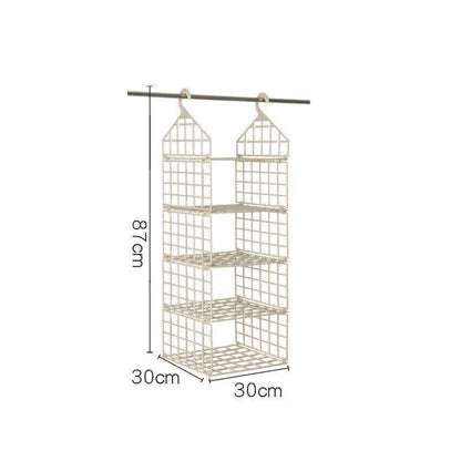Foldable Clothes Storage Rack - Space-saving Combination Hanging Storage Solutions - Mel Store