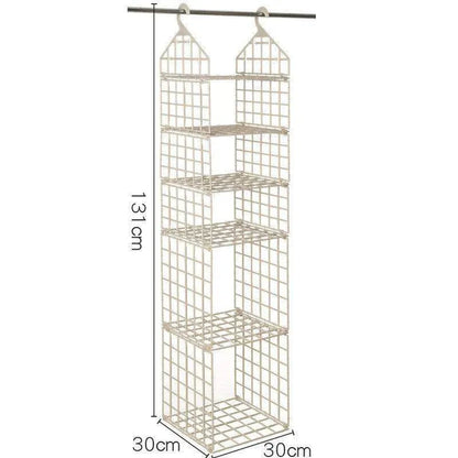 Foldable Clothes Storage Rack - Space-saving Combination Hanging Storage Solutions - Mel Store