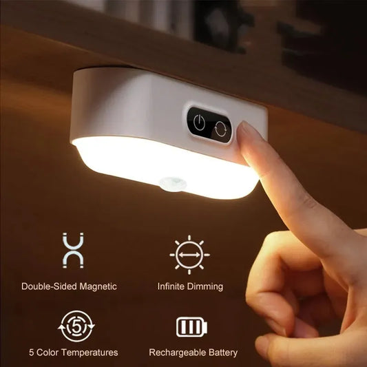 LED Magnetic Lamp - USB Rechargeable Stepless Dimming Night Light - Mel Store