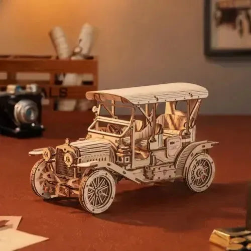 ROKR 3D Wooden Puzzle Vintage Car MC801 DIY Model Building Toys for Teens - Mel Store