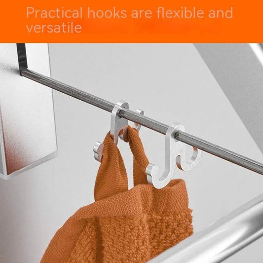 Punch Free Drying Rack - Space Aluminum Foldable Invisible Thick Clothes Drying Rack - Mel Store