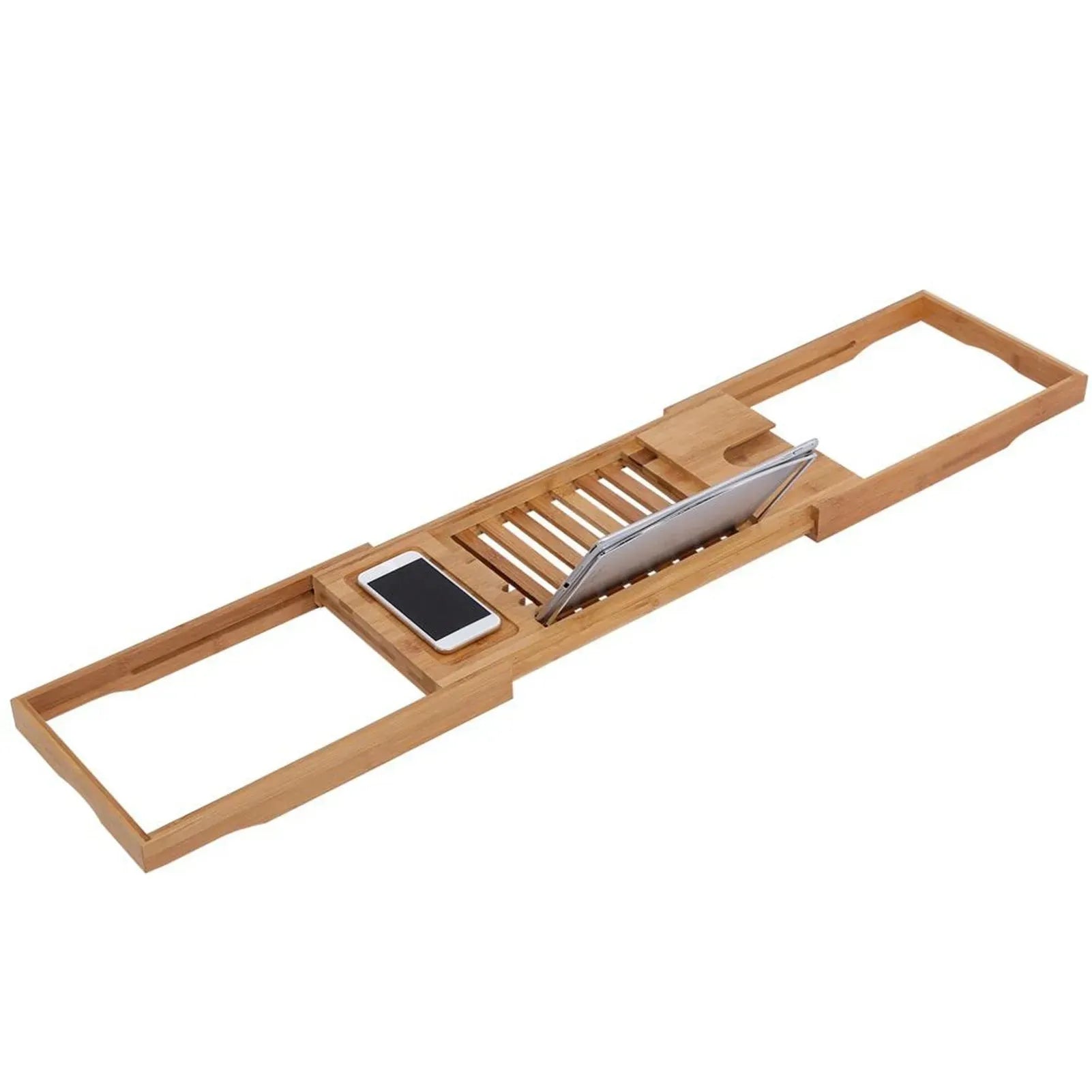 Extendable Bamboo Bathtub Rack - Mel Store