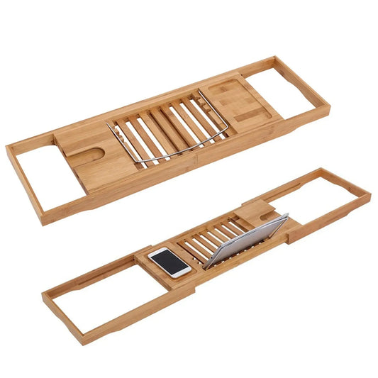 Extendable Bamboo Bathtub Rack - Mel Store