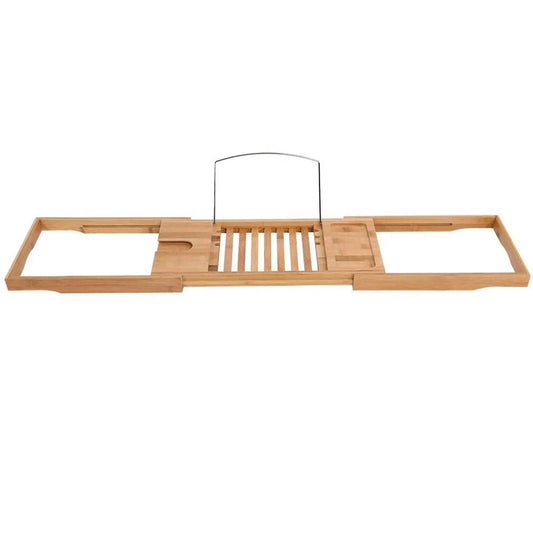 Extendable Bamboo Bathtub Rack - Mel Store