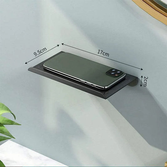 Space Aluminium Bathroom Phone Holder for Thickened Mobile Storage and Toilet Roll Paper Towel - Mel Store