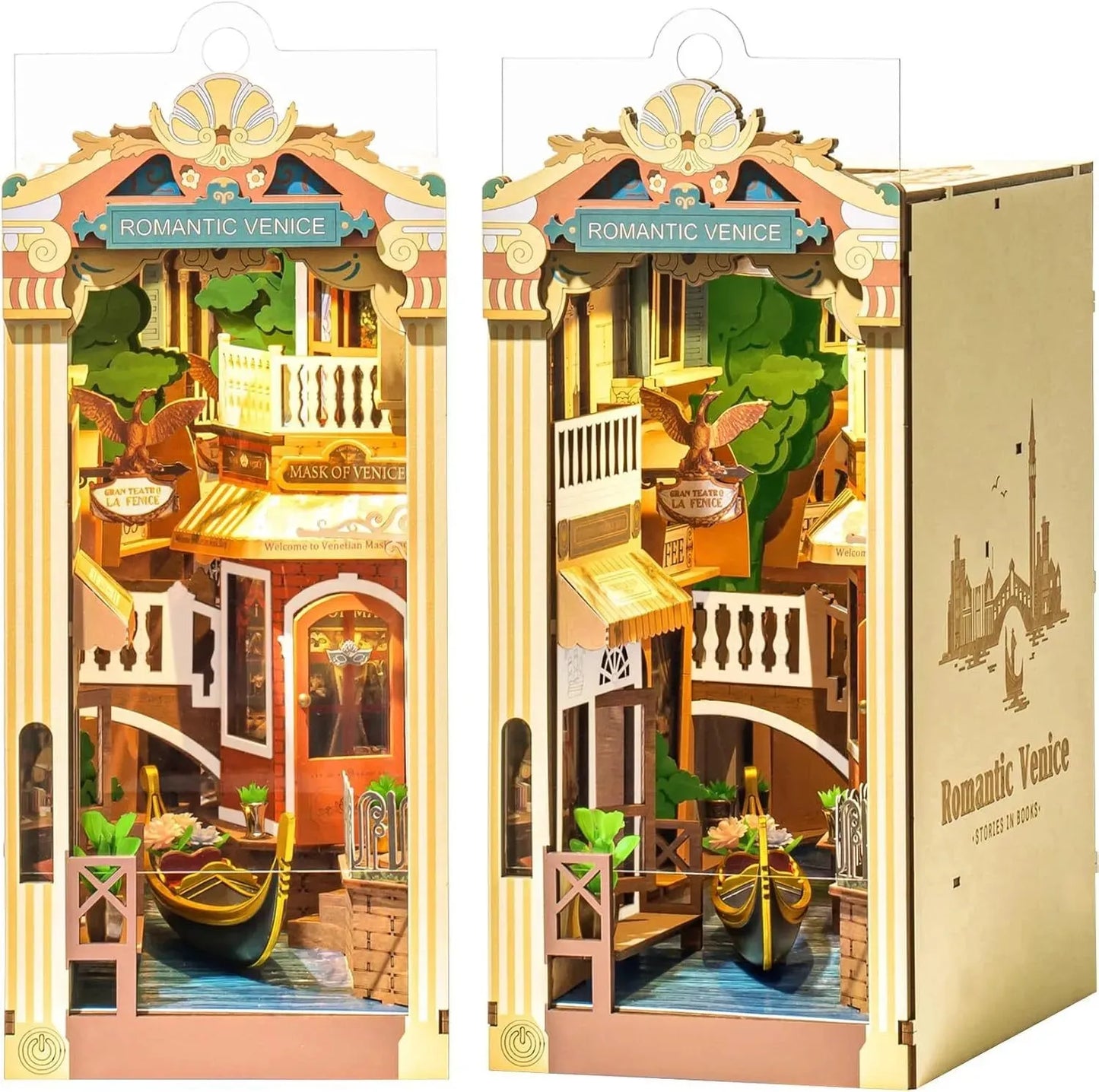 ROBOTIME Romantic Venice Miniature Puzzle with Dust Cover - Mel Store