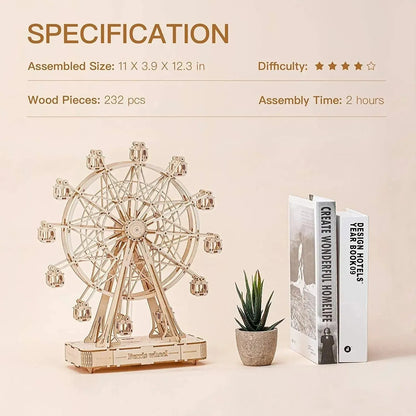 DIY Wooden Ferris Wheel Model - Mel Store