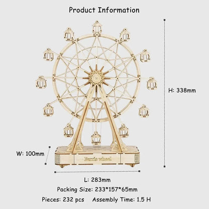 DIY Wooden Ferris Wheel Model - Mel Store