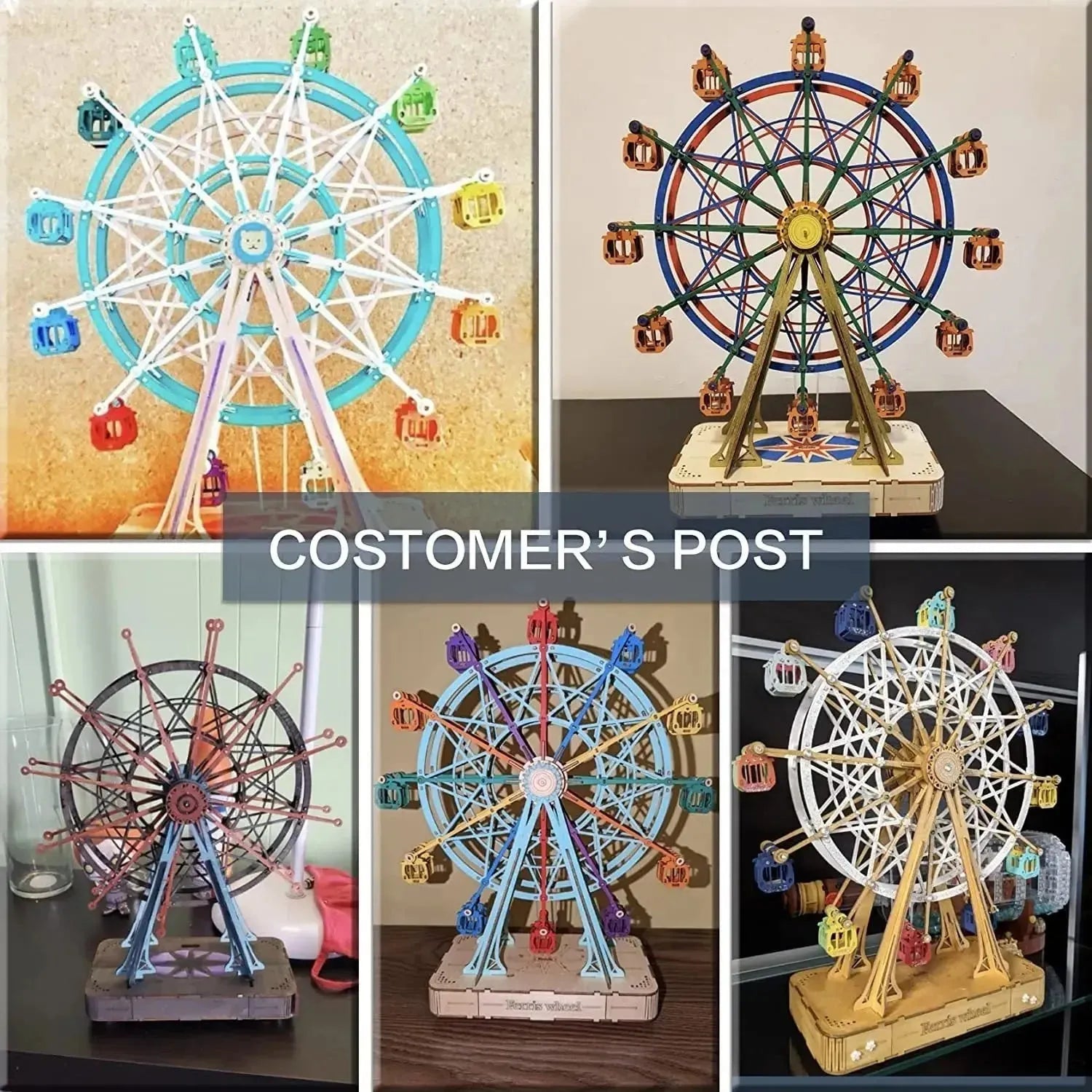 DIY Wooden Ferris Wheel Model - Mel Store