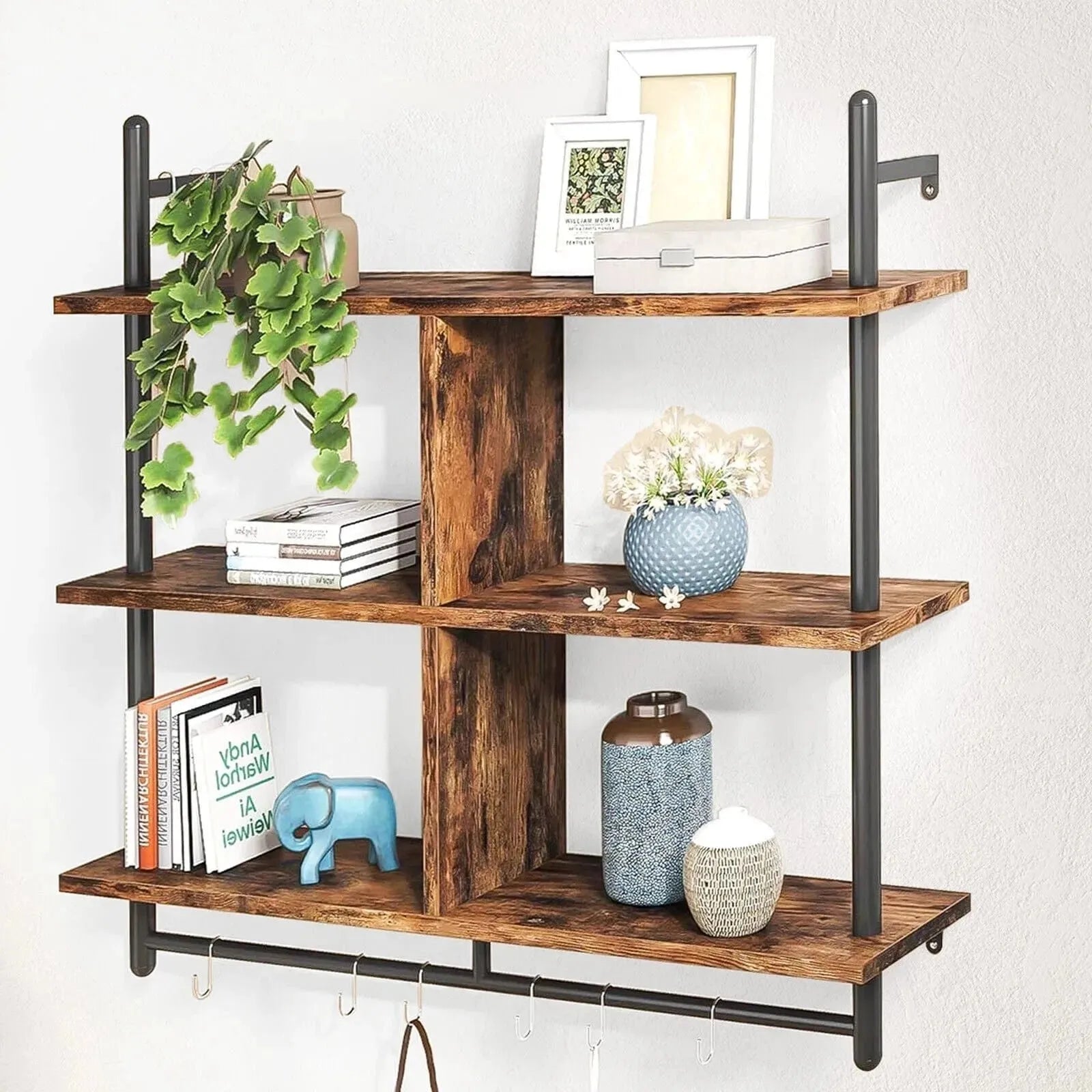 3 Tier Floating Shelf - Stylish Wall Mounted Storage Solution - Mel Store