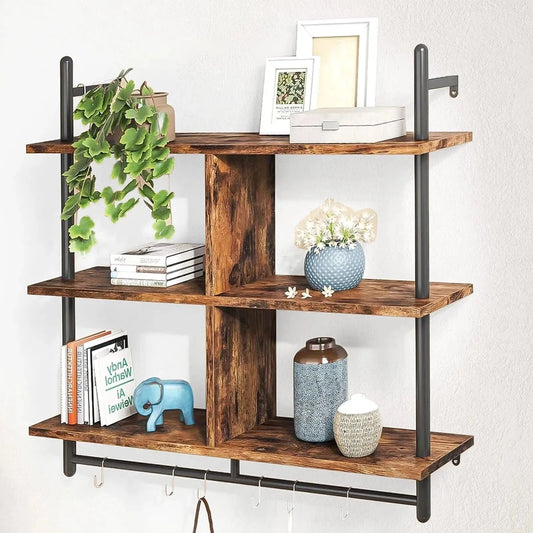 3 Tier Floating Shelf - Stylish Wall Mounted Storage Solution - Mel Store