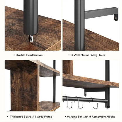 3 Tier Floating Shelf - Stylish Wall Mounted Storage Solution - Mel Store