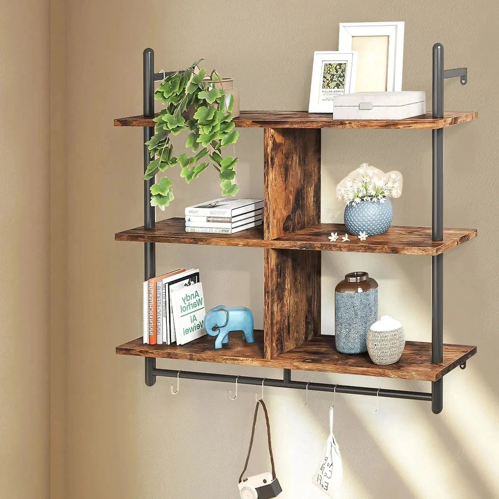 3 Tier Floating Shelf - Stylish Wall Mounted Storage Solution - Mel Store