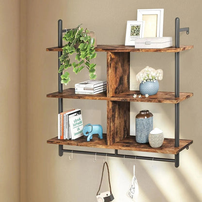 3 Tier Floating Shelf - Stylish Wall Mounted Storage Solution - Mel Store