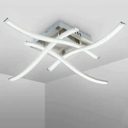 Modern LED Ceiling Light 4 Wave Design for Kitchen, Living Room, and Bedroom - Dimmable Lamp - Mel Store