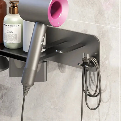 Wall Mounted Storage Shelf - Multifunctional Space Aluminum Organizer - Mel Store