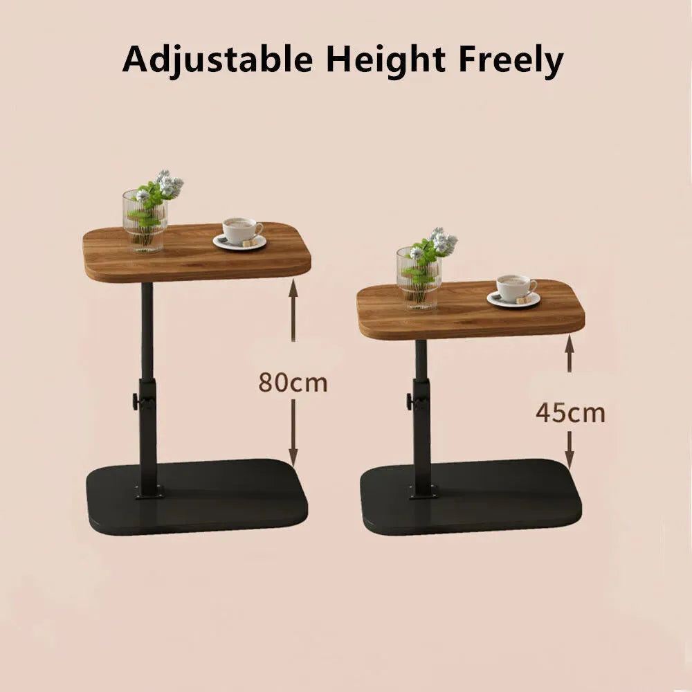 Adjustable C-Shaped Sofa Table for Living Room and Bedroom - Versatile End Table for Coffee and Laptop Use - Mel Store