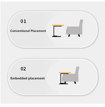 Adjustable C-Shaped Sofa Table for Living Room and Bedroom - Versatile End Table for Coffee and Laptop Use - Mel Store