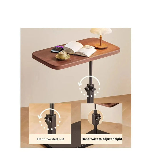 Adjustable C-Shaped Sofa Table for Living Room and Bedroom - Versatile End Table for Coffee and Laptop Use - Mel Store