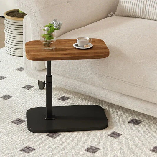 Adjustable C-Shaped Sofa Table for Living Room and Bedroom - Versatile End Table for Coffee and Laptop Use - Mel Store