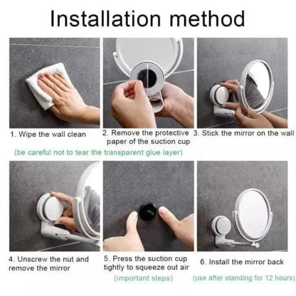 Extending Makeup Bedroom Bathroom Shaving Wall Mounted Double Side Mirror - Mel Store