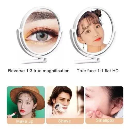 Extending Makeup Bedroom Bathroom Shaving Wall Mounted Double Side Mirror - Mel Store
