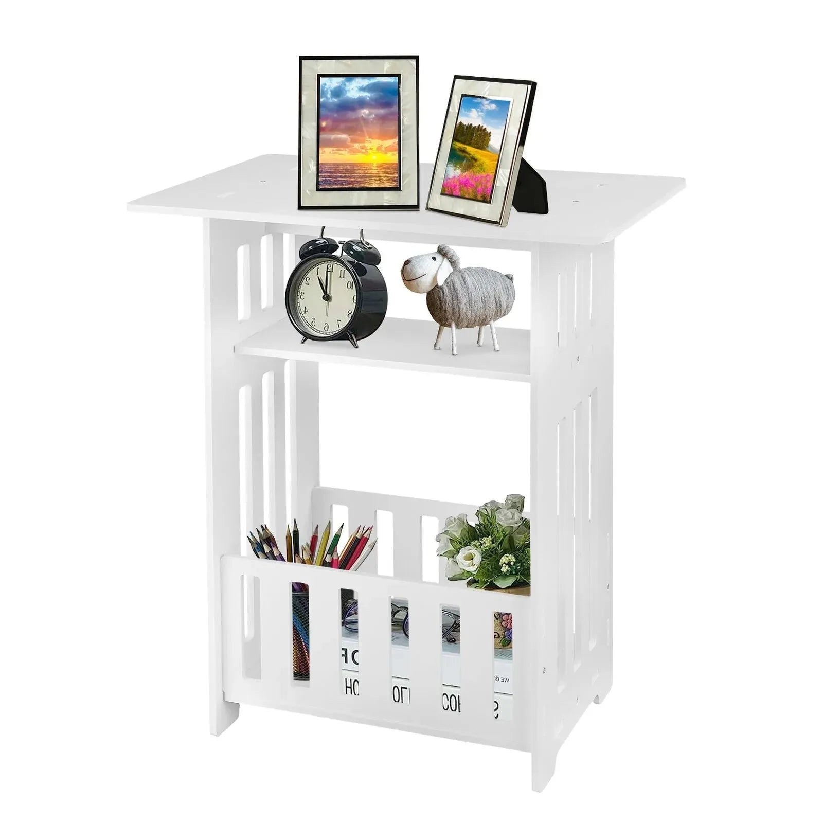 Small Bedside Table - Compact Storage Cabinet & Coffee Table - Mel Store