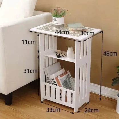 Small Bedside Table - Compact Storage Cabinet & Coffee Table - Mel Store