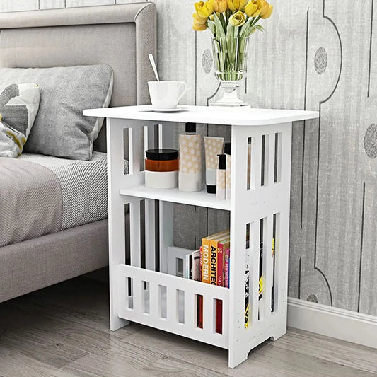 Small Bedside Table - Compact Storage Cabinet & Coffee Table - Mel Store