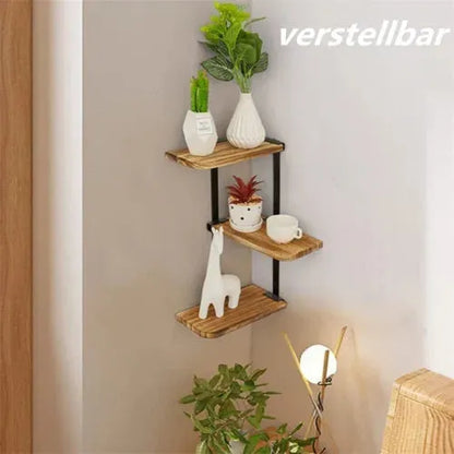 3 Tier Corner Shelf - Lucca Modern Floating Wall Shelves for Storage and Display - Mel Store